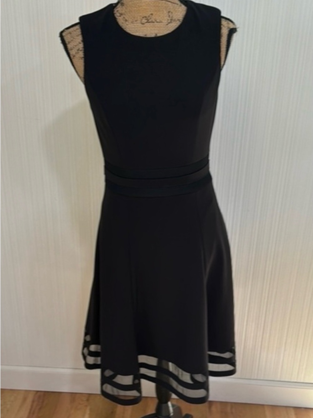 White House Black Market sheer hemline dress size 8 - new without tags
